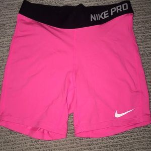 Girls long Nike Pro compression shorts